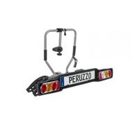 Portabici su gancio traino piattaforma acciaio 2 biciclette Peruzzo Siena Argento