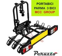 Peruzzo Portabici Per Gancio Traino Parma 3 bici Alu Inclinabile Universale Nero