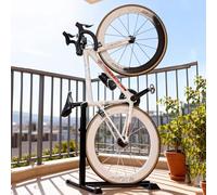 Portabiciclette a forma di L, supporto verticale per biciclette, per garage/club ciclistici/negozi al dettaglio, per biciclette da strada, mountain bike e biciclette per adulti, nero