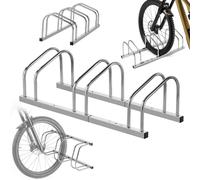 KADAX Cavalletto per bici a 3 stazioni acciaio argento