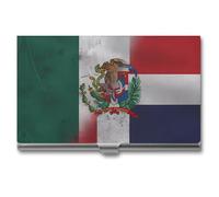 Portabiglietti da visita con bandiera della Repubblica Dominicana, sottile, in metallo, per carte di credito e nome, organizer per uomini e donne, 9,4 x 5,6 x 0,8 cm, Stile:, Taglia unica