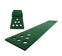 Portabile giochi da golf indoor / esterno, Foldable 118 Inches Golf Putting Mat With Auto Ball Return 2 Holes Simulation Grass Magnetic