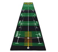 Portabile giochi da golf indoor / esterno, Foldable Golf Putting Mat With Auto Return Ball, Training Aid, 300x50 Cm For Indoor Outdoor(A)