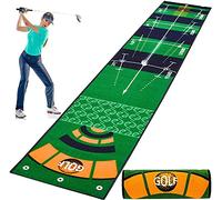 Portabile giochi da golf indoor / esterno, Tappetino da golf for putting green, 118,8x19,5 pollici, base in gomma, guide di allineamento, for interni ed esterni, portatile, facile da pulire