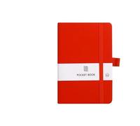 Portable A6 A5 Leather Notebook Elastic Band Student Loose Leaf Memory Book Synthetic Real Skin Touch Feeling Per scrivere e prendere appunti(A6 Red)