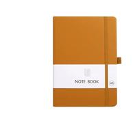 Portable A6 A5 Leather Notebook Elastic Band Student Loose Leaf Memory Book Synthetic Real Skin Touch Feeling Per scrivere e prendere appunti(A5 Brown)