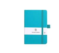 Portable A6 A5 Leather Notebook Elastic Band Student Loose Leaf Memory Book Synthetic Real Skin Touch Feeling Per scrivere e prendere appunti(A6 Blue)