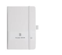 Portable A6 A5 Leather Notebook Elastic Band Student Loose Leaf Memory Book Synthetic Real Skin Touch Feeling Per scrivere e prendere appunti(A6 White)