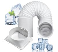 Portable AC Exhaust Hose - Adjustable Length Tube | Square Connector Duct