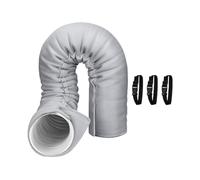 Portable AC Hose Cover Wrap - Insulated Sleeve | Reflective Fabric with Hook Loop Closure, Heat Resistant Barrier for Window Kit Vent Pipe Cooling Efficiency Improvement