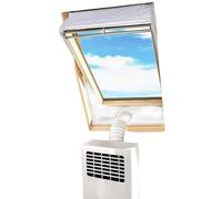 Portable AC Vent Kit - Window Duct Accessories, Adjustable Air Conditioner Vent Cloth with Easy Installation for Home Apartment Dormitory Farmhouse Bedroom Living Room Study Cooling Comfort Use