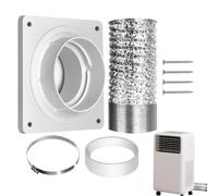 Portable AC Vent Kit, Window Venting Adapter Air Conditioner, Adjustable Exhaust Connector Seal Ring for Cooling Rooms Home Living Space Bathroom Bedroom Summer Heat, 150x10x10cm