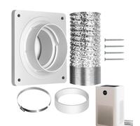 Portable Ac Window Kit - ABS, Aluminum | Portable Ac Vent Wall Mount Connector | Seal Ring Connector Heat-Resistant Panel - For Ventilation Home Bedroom Basement Summer Dorm Room