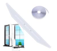Portable Ac Window Seal, No Drilling Air Conditioner Kit, Thickened Polyester Replacement Cloth Baffle Cover, Adhesive Draft Reducer for Rv Garage Basement Summer Repair, White