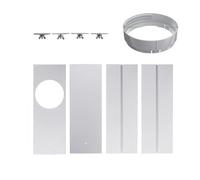 portable ac window vent kit， Kit da 5 pezzi for finestra del condizionatore d'aria portatile, piastra scorrevole regolabile, adattatore for parabrezza, accessori for aria condizionata,for Horizontal&