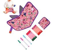 Portable Activity Book, Educational Coloring Set, Versatile with Zipper Feature, Reusable Whiteboard Folder, Lightweight Design with Sturdy Build, Travel Toy for and Kids