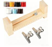 Portable Adjustable Wooden Cord Braiding Activity Panel with Clips for Seniors