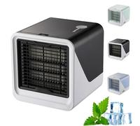 Portable Air Conditioner,3-in-1 USB Personal Air Cooler with Water Cooling, 500ML Water Tank, 3 Wind Speeds, 7-Color LED Lights, Quiet Desktop Cooling Fan for Bedroom Office Home Outdoor (Black)