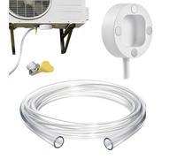 Portable Air Conditioner Drain - Transparent Condensate Pipe Replacement for Mini Split Cooling System | Magnetic Fix Clamp with Tubing, Hose Kit for Water Outlet Appliance Extension