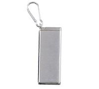 Portable Ashtray Smell-Proof Mini Pocket Cigarette Ashtrays with Carabiner for Outside Use Holder for Smokers Pocket Smoking Tray for Women Men Silver