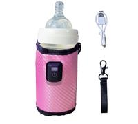 Portable Baby Milk Warmer, Heated Insulation Cover For Nursing Bottles, 8x13cm, Automatic Heating Sleeve, Milk Heat Keeper Indoor And Outdoor Travel, Soft & Durable Design