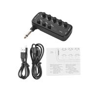 Portable Bass Amplifier with 3 Built-in Speaker Simulations, Plug-and-Play Design for Electric Bass, Versatile Controls Including Modulation, Reverb & Type-C Sound Modes