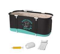 Portable Bathtub, Cold Plunge Tub Soaking Spa Tub, Multilayer Insulated Foldable Design, Thickened Leakproof Structure for Small Bathroom Family Relaxation, 45.3 Inches