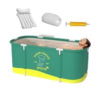 Portable Bathtub, Cold Plunge Tub Soaking Spa Tub, Multilayer Insulated Foldable Design, Thickened Leakproof Structure for Small Bathroom Family Relaxation, 45.3 Inches