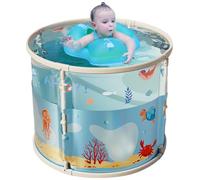 Portable Bathtub, Soaking Bath Tub, Large Foldable Pool, Hot and Cold Use, 27.56x25.59 inches, Lightweight Travel Design, Perfect for Outdoor Camping, Kids, Adults, Easy Setup, Compact Storage