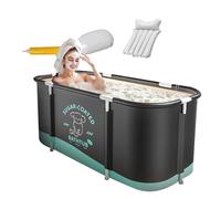 Portable Bathtub, Soaking Bathing Tub, 45.3 Inch Easy to Clean & Versatile Use, Foldable Hot Tubs for Ice Bath, Family Bathroom, Spa, Shower Stall Drenching, Small Bathrooms, Shower Stalls, or Outdoor