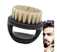 Portable Beard Brush - Boar Bristle Beard Brush For Men With Handle, Facial Hair Styling For Oil And Balm Application, Suitable For Home, Traveling And Barber Shop