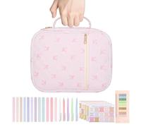 Portable Bible Case, Large Capacity Dustproof Organizer, 12 Inches PU Leather Bible Holder with Handle, Zippered Study Supplies Bag with Soft Interior, Protective Storage for Grandma Adults Lovers