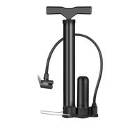 Portable Bike Pump, Handheld Cycle Inflator, 12 Inch Cylinder with 3 Inflation Needles, Aluminum Alloy Pump, Multifunctional with Pressure Gauge, Cycling Accessory for Road Mountain Electric