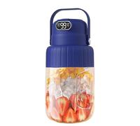 Portable Blender Cup - Thousand Milliliter Size, Rechargeable Motor Unit, Leak Proof Lid, Carrying Handle Cord | Personal Shake Maker Juicer Apparatus For Outdoor Recreation Fitness Workouts