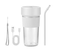 Portable Blender - Mini Personal 350ml Juicing Machine, Six Blade Powerful Mixing Technology, Straw Cup Drinking Design | USB Rechargeable Lightweight Device, Convenient Nutrition Tool
