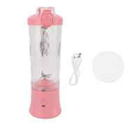 Portable Blender, USB Rechargeable 600ml Large Capacity 150W High Speed 18000RPM Personal Juicer Smoothie Maker for Travel Sports Home Kitchen ABS Stainless Steel (Pink)