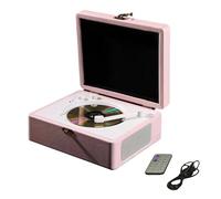 Portable Bluetooth CD Player, Retro, Simple and Stylish, Can Play Bluetooth Audio Externally, Dual Stereo Speakers, Home Record Player(Pink)
