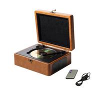 Portable Bluetooth CD Player, Retro, Simple and Stylish, Can Play Bluetooth Audio Externally, Dual Stereo Speakers, Home Record Player(Brown)