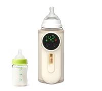 Portable bottleWarmer - 14cm USB Milk Heater, Feeding Warmer | 8000mAh Rechargeable bottleHeating Sleeve for Travel, Outdoor, Car and Night Feeding, PU Leather Insulated bottleCover, Fast