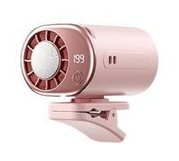 Portable Breeze Device, Rechargeable Air Circulator, Clip Mount Cooler, LED Digital Display, for Jobsite Construction Camping Road Trip Beach Cycling Traveling Fishing Outdoor Activities Hands