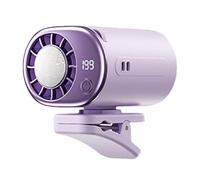 Portable Breeze Device, Rechargeable Air Circulator, Clip Mount Cooler, LED Digital Display, for Jobsite Construction Camping Road Trip Beach Cycling Traveling Fishing Outdoor Activities Hands