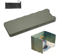 Portable Camp Stove Windscreen, Foldable Fire Shield Wind Guard, 32.48x9.65x0.04 inches Camping Grill Insulation Screen with Carrying Bag, Ideal for Hiking, Picnic, Backpacking