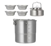 Portable Campfire Cook Set - Outdoor Cookware Utensils, Lightweight Camping Pot Kit | Compact Cooking Tools Adventure Hiking Picnic, Durable Survival Gear Set For Family Outdoor Travel Trips