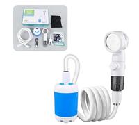 Portable Camping Shower Outdoor Camp Shower Pump, Rechargeable Outdoor Showers Head Sprayers with Digital Display, Camp Showers with 3 Spray, for Hiking, Travel, Car& Pet Cleaning (1set)