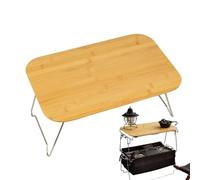 Portable Camping Table, Foldable Outdoor Wooden Desk, 17.72x11.81x0.98in Small Compact Picnic Table for Beach, Backyard, Barbecue, Tailgating, Travel, Balcony, Garden, Hiking, Fishing