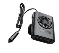Portable Car Heater, 12v Defogger Fan, 5.23x6.69inches Adjustable Air Compact Auto Defroster, Windshield Heater for Vehicles, Trucks, Man, Women, Camping, Driving Black Orange