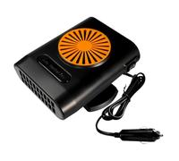 Portable Car Heater, 200W Heating Fan, Windshield Defroster for Interior Climate Control, 12V 24V Compact Unit, Vehicle Cabin Warmer, Winter Driving Aid, Trailer Garage Outdoor Use, 4.13x2.99 inches