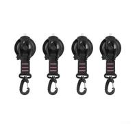 Portable Car Tent Hook Suction Cup Black Red(4pcs) | Solid ABS and PVC build, 22lbs holding power, ideal for car camping, secure tent attachment