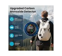 Portable Carbon Monoxide Detector Air Quality Analyzer CO Monitor Audible Visual Alarms for Hotel Camping Car RV Home A