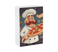 Portable Caso Della Sigaretta Impermeabile Scatola di Plastica Dimensione Normale Tasca Scatola Sigaretta Holder Chef Pizza Flip Custodia Aperta per Uomini Donne